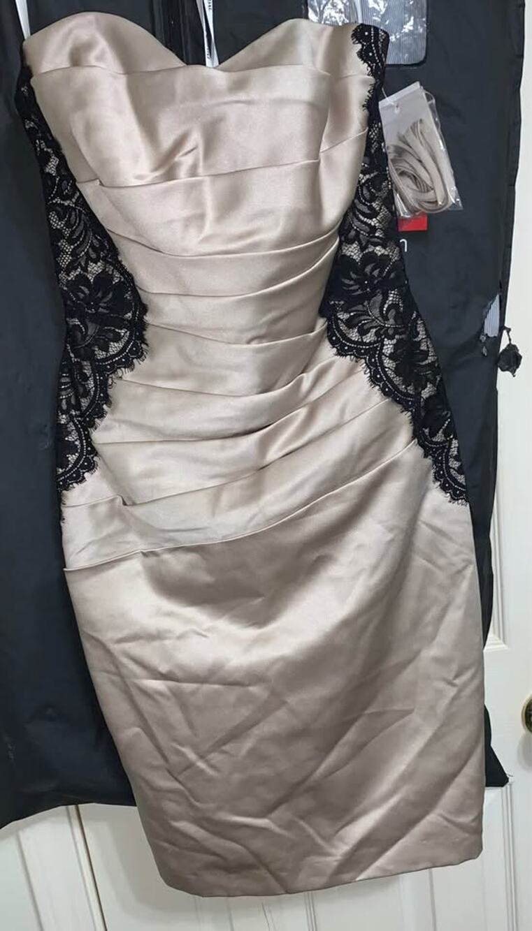 David's Bridal strapless dress- size 4